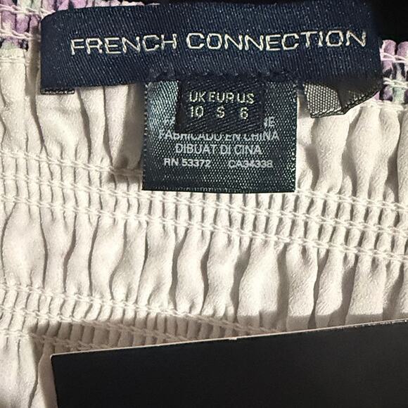 French Connection Enora Breya Verona Ruched Mini Dress Womens Sz 6 NWT Romantic - Picture 8 of 9